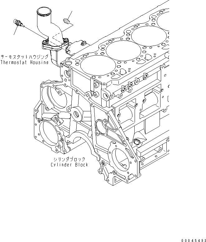 Схема запчастей Komatsu SAA6D125E-5D - ДАТЧИК ТЕМПЕРАТУРЫ ВОДЫ ДВИГАТЕЛЬ