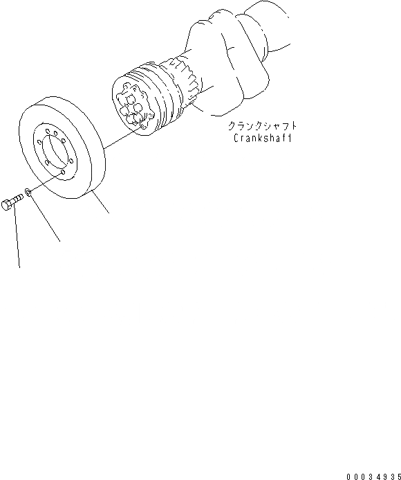 Схема запчастей Komatsu SAA6D125E-5D - ДЕМПФЕР(№-) ДВИГАТЕЛЬ