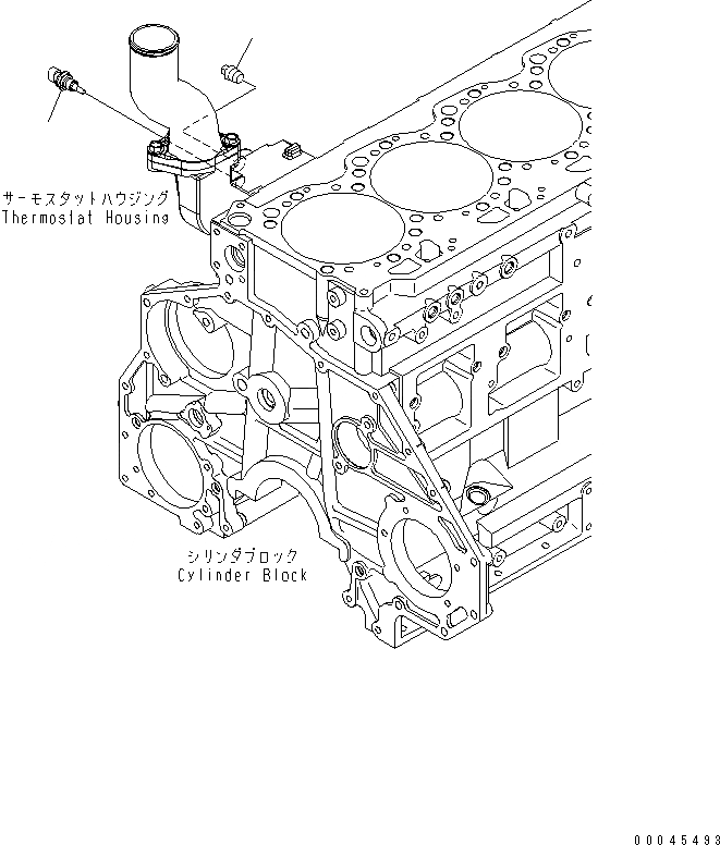 Схема запчастей Komatsu SAA6D125E-5E - ДАТЧИК ТЕМПЕРАТУРЫ ВОДЫ ДВИГАТЕЛЬ