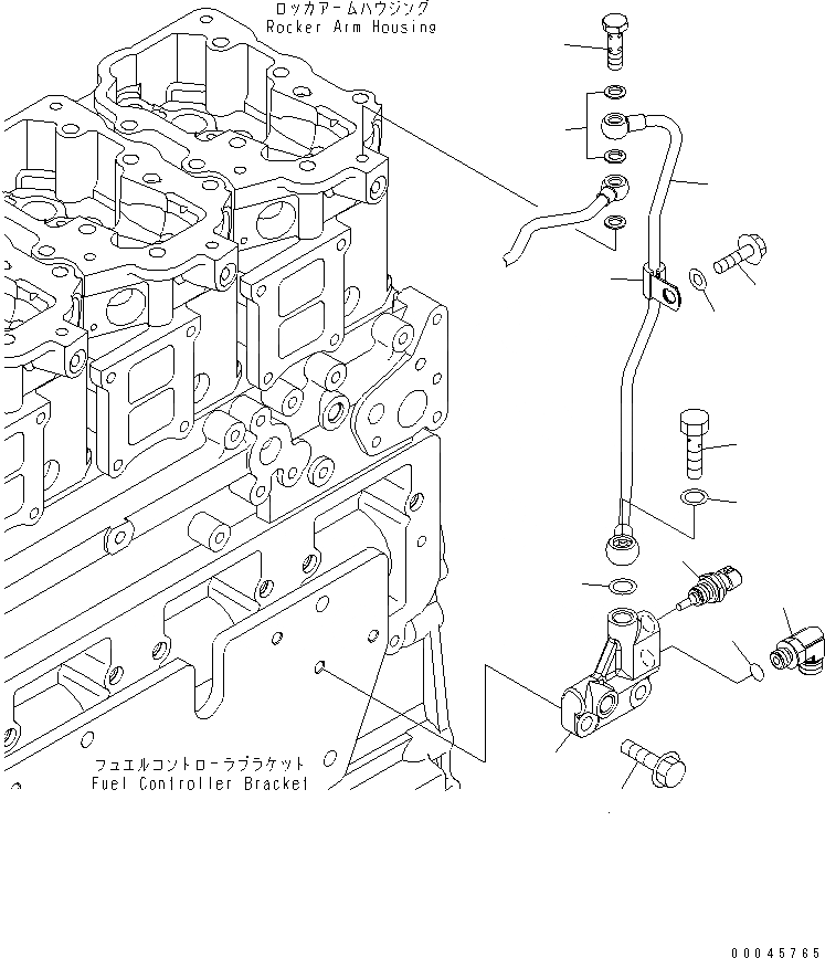 Схема запчастей Komatsu SAA6D125E-5E - ВОЗВРАТ ТОПЛИВА ДВИГАТЕЛЬ