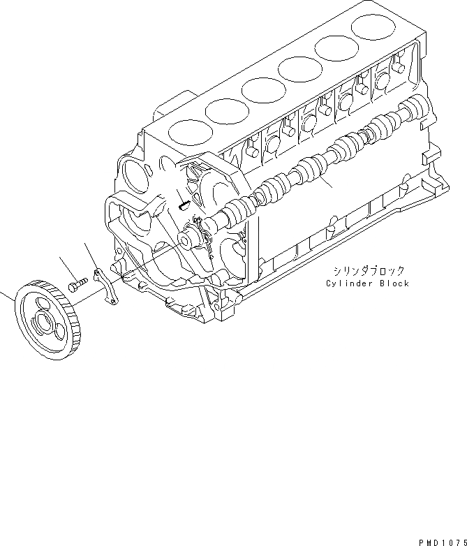 Схема запчастей Komatsu SAA6D102E-2CC-8 - РАСПРЕДВАЛ ДВИГАТЕЛЬ