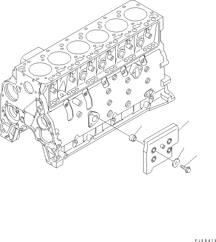 Схема запчастей Komatsu SAA6D102E-2CC-8 - ШУМОИЗОЛ. ПАНЕЛЬ БЛОК ЦИЛИНДРОВ ДВИГАТЕЛЬ