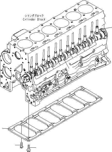 Схема запчастей Komatsu SAA6D107E-1B - ТОЛКАТЕЛЬ И ПЛАСТИНА(№-8) ДВИГАТЕЛЬ