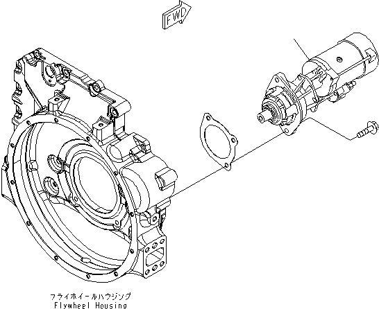 Схема запчастей Komatsu SAA6D107E-1B - СТАРТЕР (.KW) ДВИГАТЕЛЬ