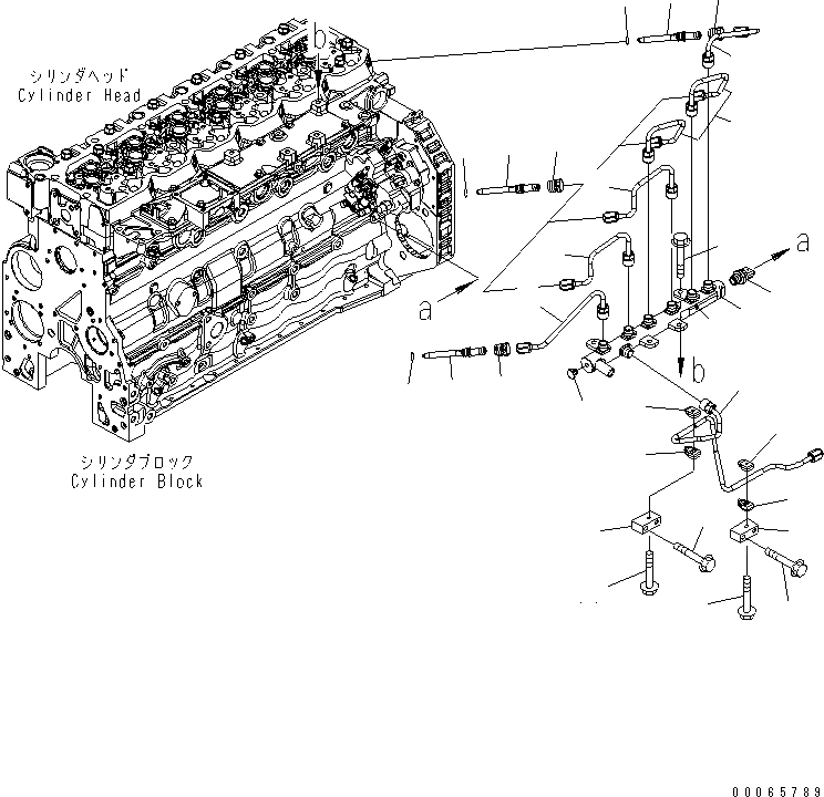 Схема запчастей Komatsu SAA6D107E-1BA - ТОПЛИВН. ТРУБКИ ВПРЫСКА ДВИГАТЕЛЬ