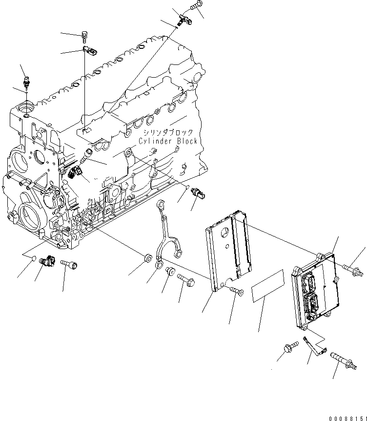 Схема запчастей Komatsu SAA6D107E-1BA - УПРАВЛ-Е ДВИГАТЕЛЕМ MODULE И ДАТЧИКS ДВИГАТЕЛЬ