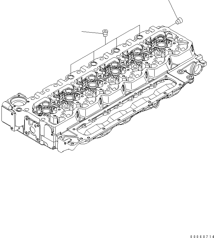 Схема запчастей Komatsu SAA6D107E-1KB-W - ГОЛОВКА ЦИЛИНДРОВ ЗАГЛУШКА (/) ДВИГАТЕЛЬ