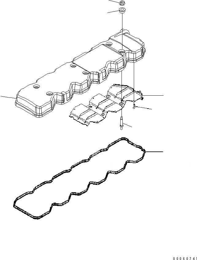 Схема запчастей Komatsu SAA6D107E-1KB-W - КРЫШКА ГОЛОВКИ ДВИГАТЕЛЬ