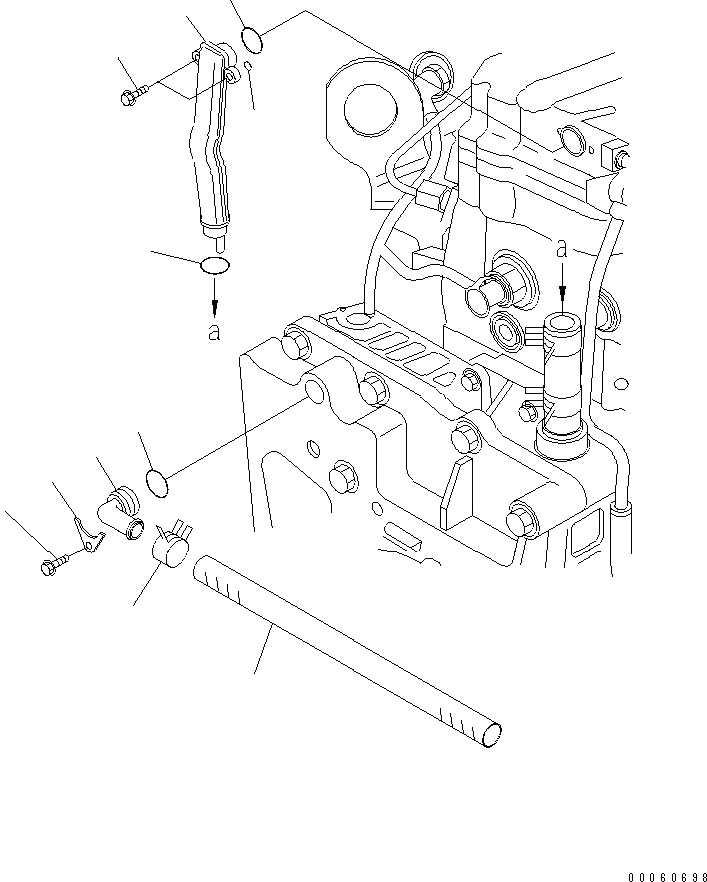 Схема запчастей Komatsu SAA6D107E-1KB-W - САПУН И ШЛАНГИ ДВИГАТЕЛЬ
