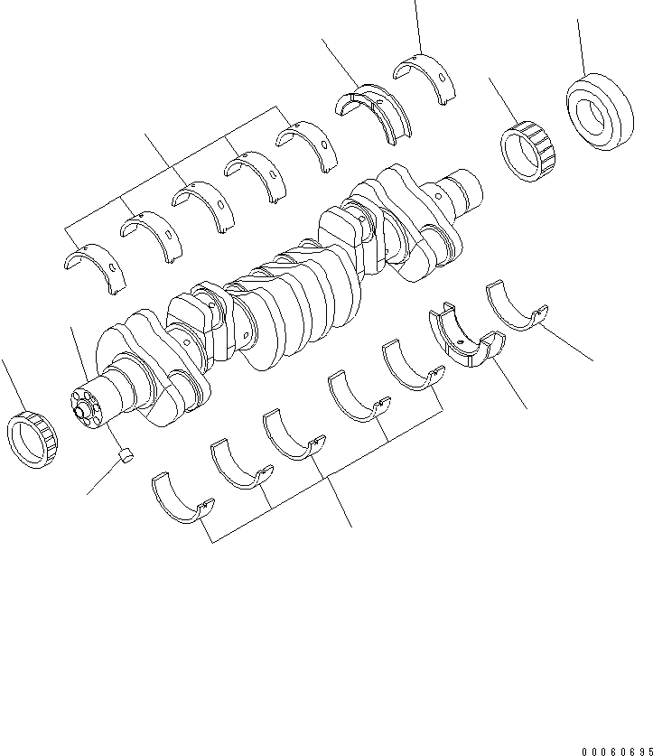 Схема запчастей Komatsu SAA6D107E-1KB-W - КОЛЕНВАЛ ДВИГАТЕЛЬ