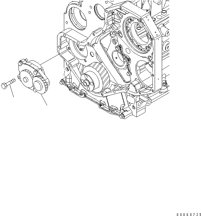 Схема запчастей Komatsu SAA6D107E-1KB-W - МАСЛ. НАСОС ДВИГАТЕЛЬ