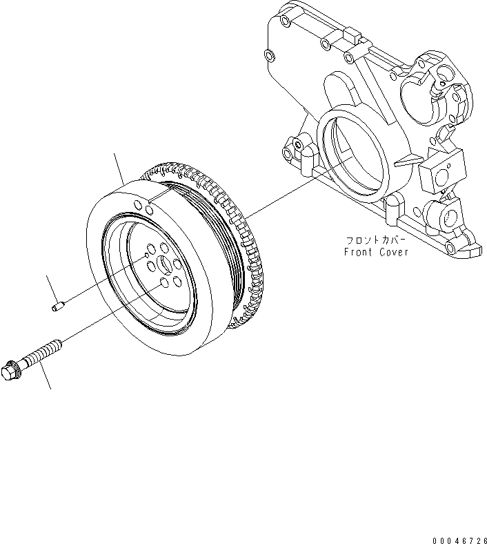 Схема запчастей Komatsu SAA6D107E-1EA - ДЕМПФЕР ДВИГАТЕЛЬ