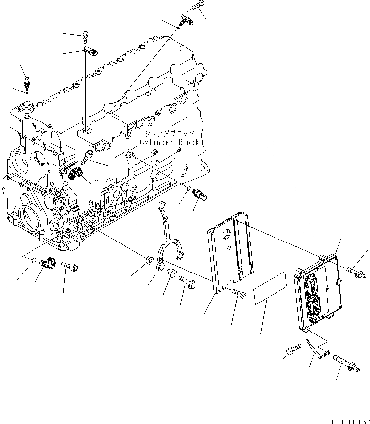 Схема запчастей Komatsu SAA6D107E-1EA - УПРАВЛ-Е ДВИГАТЕЛЕМ MODULE И ДАТЧИКS ДВИГАТЕЛЬ