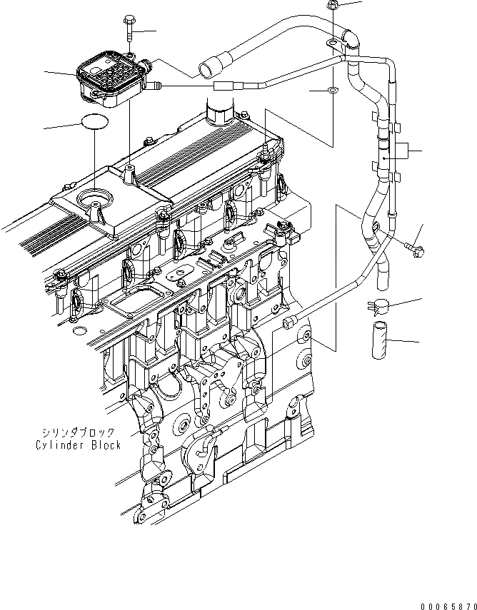 Схема запчастей Komatsu SAA6D114E-3 - CRANK КОРПУС САПУН ДВИГАТЕЛЬ