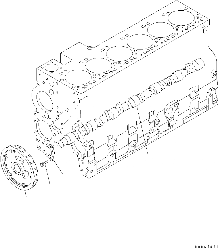 Схема запчастей Komatsu SAA6D114E-3 - РАСПРЕДВАЛ ДВИГАТЕЛЬ