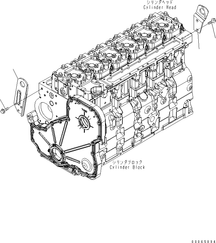 Схема запчастей Komatsu SAA6D114E-3 - ДВИГАТЕЛЬ ПОДЪЕМ КОРПУС ДВИГАТЕЛЬ