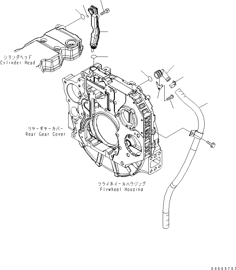 Схема запчастей Komatsu SAA6D107E-1DA - CRANK КОРПУС САПУН ДВИГАТЕЛЬ