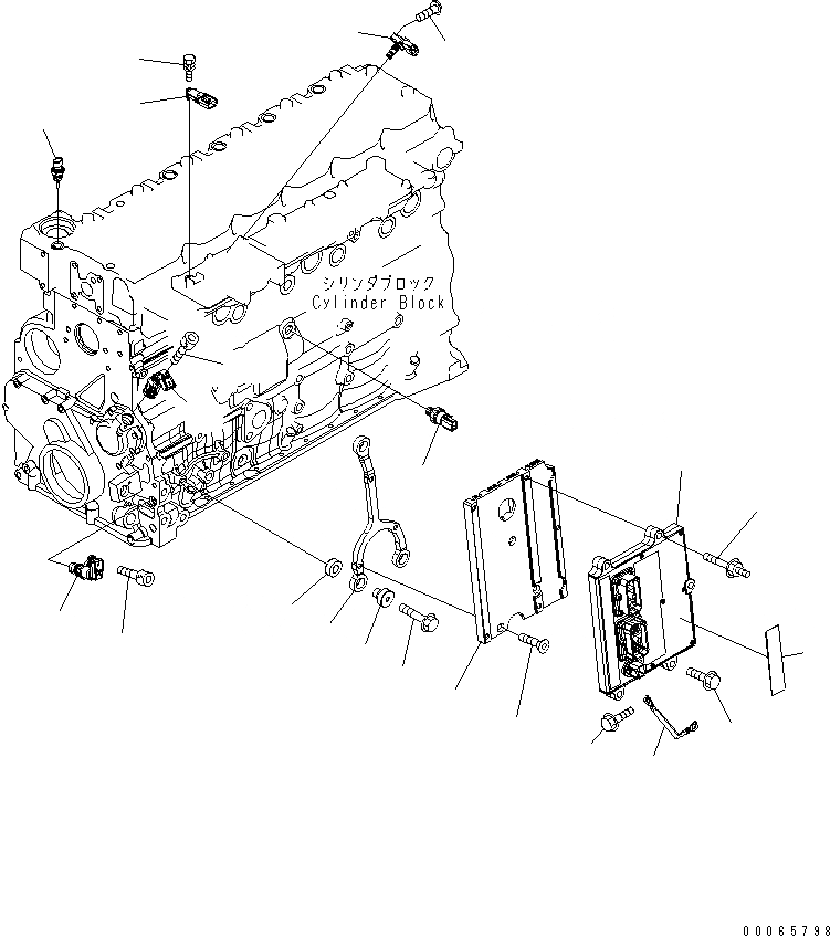 Схема запчастей Komatsu SAA6D107E-1DA - УПРАВЛ-Е ДВИГАТЕЛЕМ MODULE ДВИГАТЕЛЬ