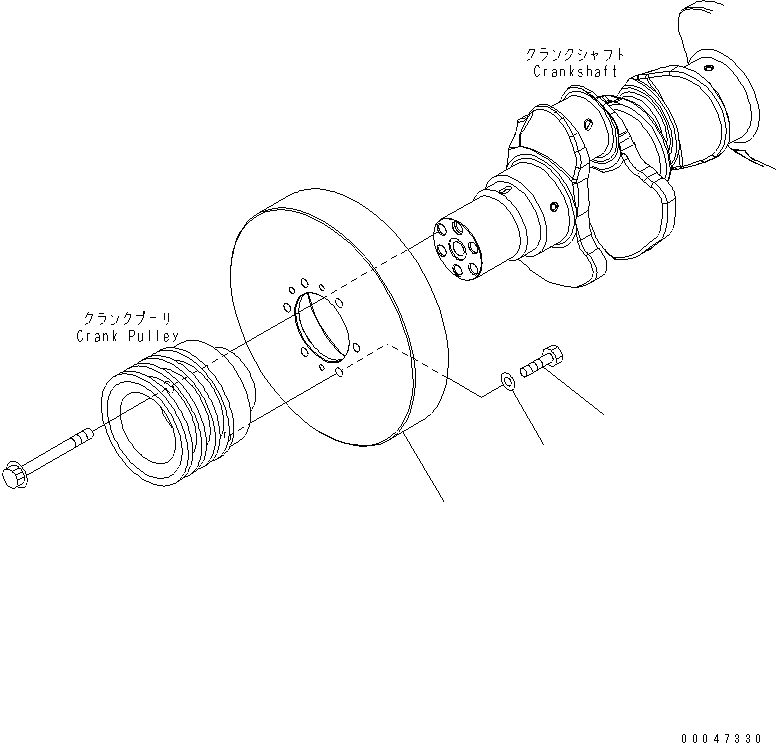 Схема запчастей Komatsu SAA6D140E-5 - ДЕМПФЕР(№8-) ДВИГАТЕЛЬ