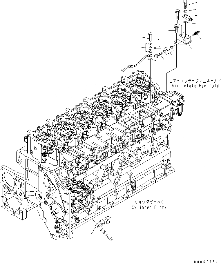 Схема запчастей Komatsu SAA6D140E-5 - ВОЗВРАТ ТОПЛИВА(№-) ДВИГАТЕЛЬ