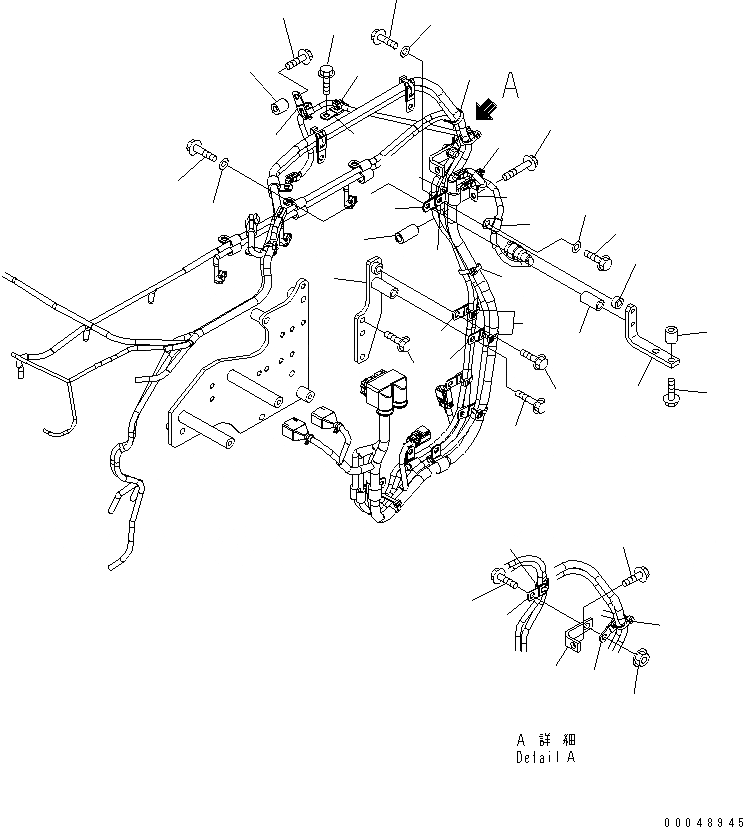 Схема запчастей Komatsu SAA6D140E-5 - ЭЛЕКТР. ЭЛЕКТРОПРОВОДКА (/)(№-) ДВИГАТЕЛЬ