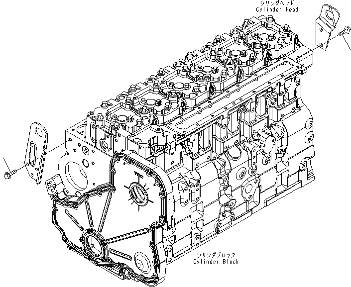 Схема запчастей Komatsu SAA6D114E-3D - ПОДЪЕМ КОРПУС БОЛТ ДВИГАТЕЛЬ