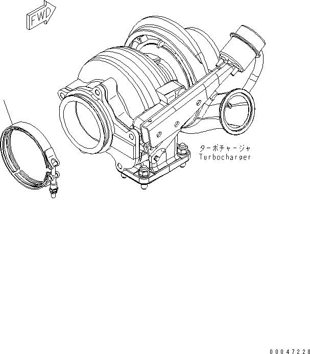 Схема запчастей Komatsu SAA6D114E-3D - КРЕПЛЕНИЕ ВЫПУСКН. СОЕДИНИТЕЛЯ ДВИГАТЕЛЬ