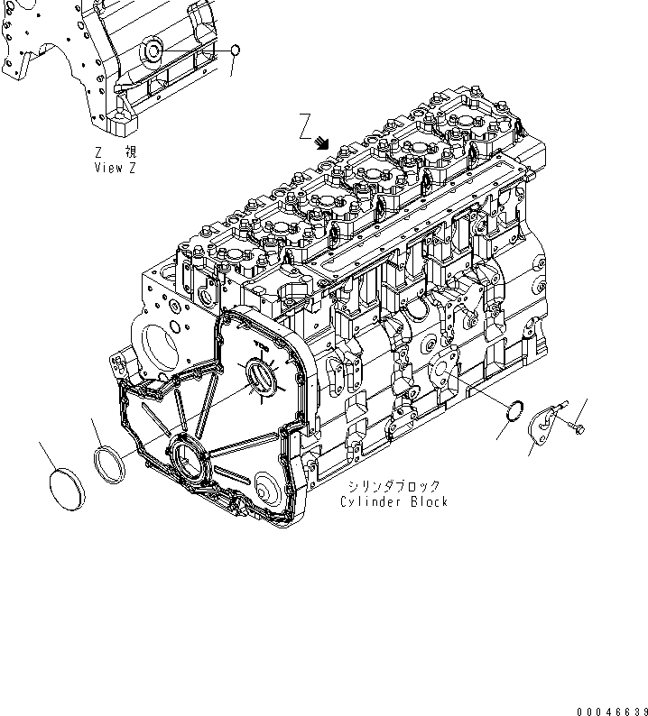 Схема запчастей Komatsu SAA6D114E-3D - БЛОК ЦИЛИНДРОВ COVER ДВИГАТЕЛЬ