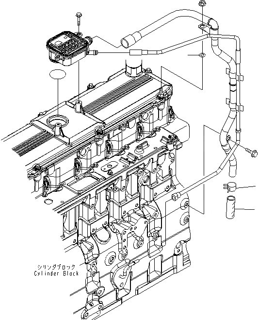 Схема запчастей Komatsu SAA6D114E-3D - ПАТРУБКИ САПУНА ДВИГАТЕЛЬ