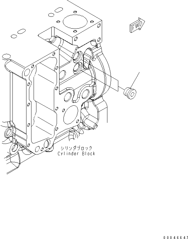 Схема запчастей Komatsu SAA6D114E-3LL - БЛОК ЦИЛИНДРОВ (ОХЛАЖДЕНИЕ МАСЛА ГТР ЗАГЛУШКА) ДВИГАТЕЛЬ