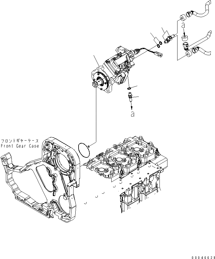 Схема запчастей Komatsu SAA6D114E-3LL - ТОПЛ. НАСОС ДВИГАТЕЛЬ