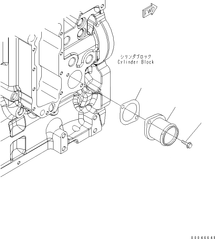 Схема запчастей Komatsu SAA6D114E-3LL - ВОДН. ВХОДН. СОЕДИН-Е ДВИГАТЕЛЬ