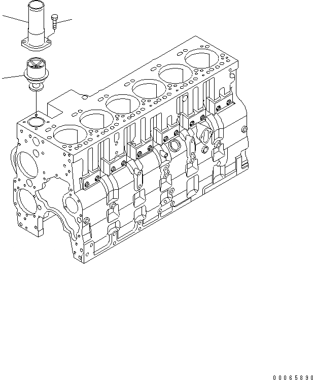 Схема запчастей Komatsu SAA6D114E-3LL - ТЕРМОСТАТ И ВОДН. ВЫПУСКН. СОЕДИН-Е ДВИГАТЕЛЬ