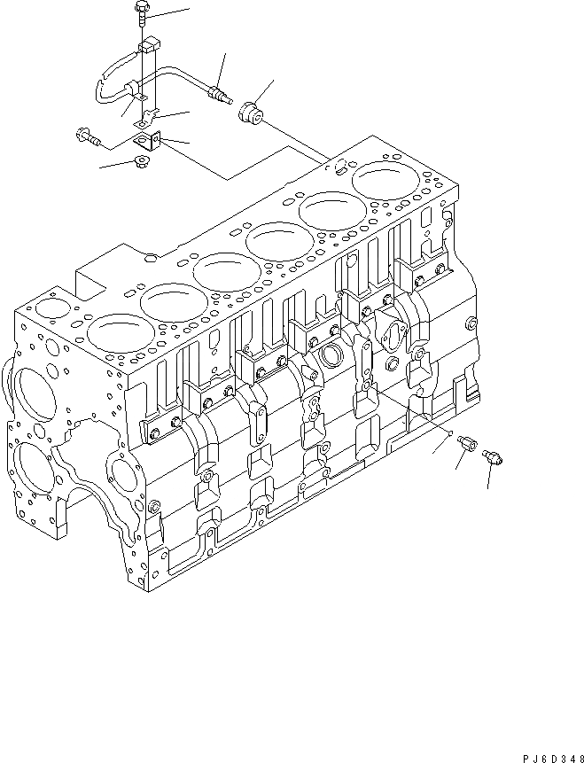 Схема запчастей Komatsu SAA6D114E-2 - ДАТЧИК ТЕМПЕРАТУРЫ ВОДЫ И МАСЛ. PRESSURE ПЕРЕКЛЮЧАТЕЛЬ ДВИГАТЕЛЬ