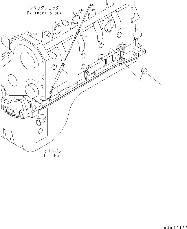 Схема запчастей Komatsu SAA6D102E-2A - МАСЛ. ЩУП ДВИГАТЕЛЬ