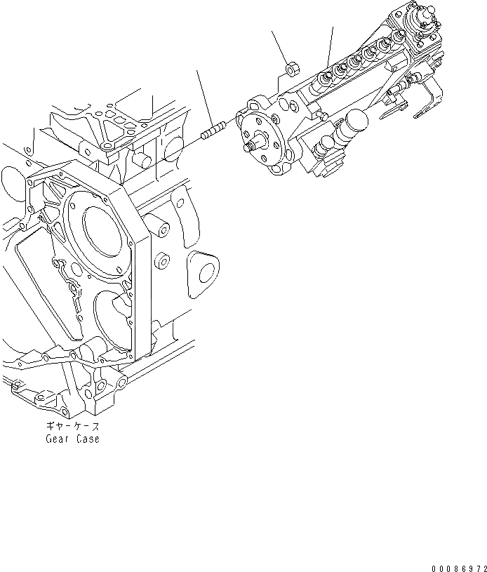 Схема запчастей Komatsu SAA6D102E-2A - ТОПЛ. НАСОС ДВИГАТЕЛЬ