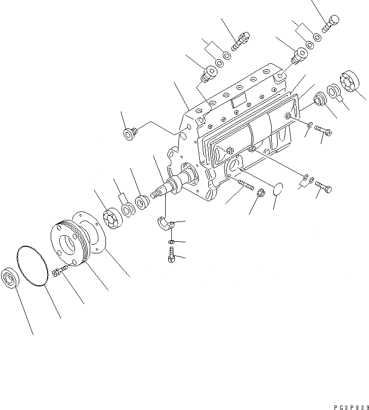 Схема запчастей Komatsu SAA6D102E-2 - ТОПЛ. НАСОС (НАСОС) (/) (ВНУТР. ЧАСТИ) ДВИГАТЕЛЬ