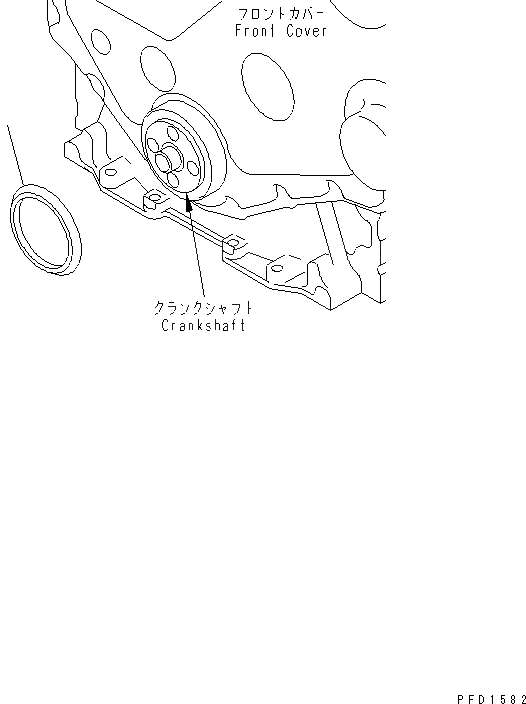 Схема запчастей Komatsu SAA6D102E-2 - ПЕРЕДН. CRANK УПЛОТНЕНИЕ - защита от мусора ДВИГАТЕЛЬ