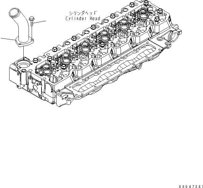 Схема запчастей Komatsu SAA6D107E-1JA - ВОДН. ВЫПУСКН. СОЕДИН-Е(№7-) ДВИГАТЕЛЬ