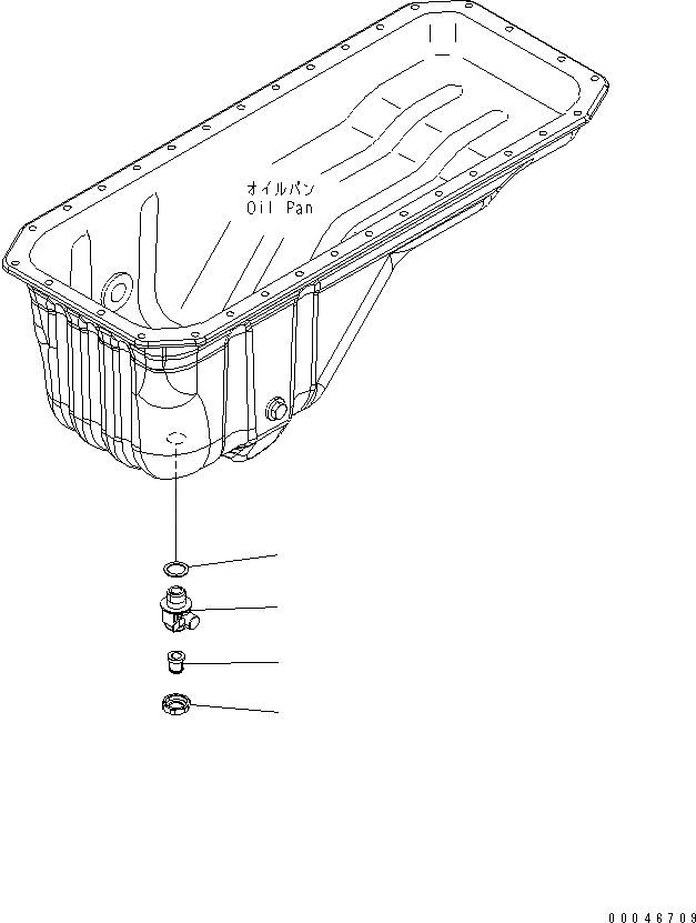 Схема запчастей Komatsu SAA6D107E-1JA - МАСЛЯНЫЙ ПОДДОН ДРЕНАЖН.(№-) ДВИГАТЕЛЬ