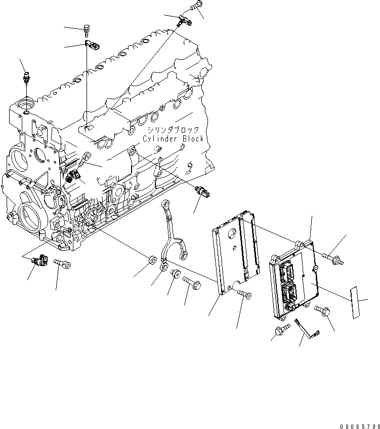 Схема запчастей Komatsu SAA6D107E-1JA - ДЕМПФЕР(№-) ДВИГАТЕЛЬ