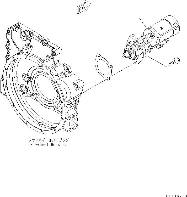 Схема запчастей Komatsu SAA6D107E-1JA - СТАРТЕР (.KW)(№-) ДВИГАТЕЛЬ