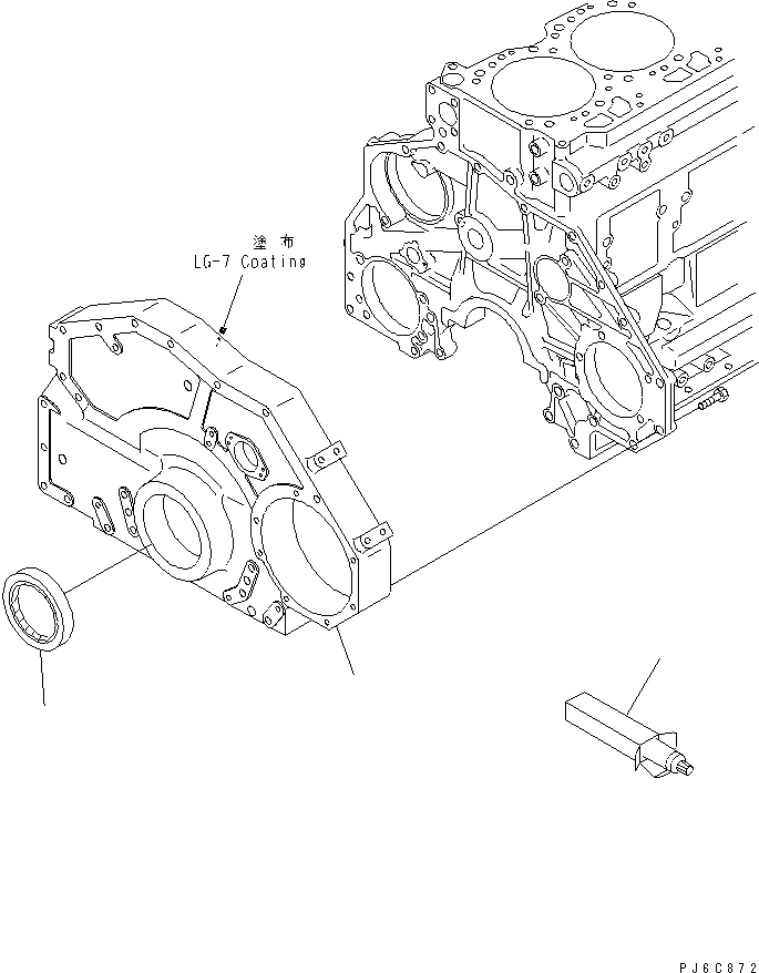 Схема запчастей Komatsu SAA6D125E-3 - ПЕРЕДН. COVER ДВИГАТЕЛЬ