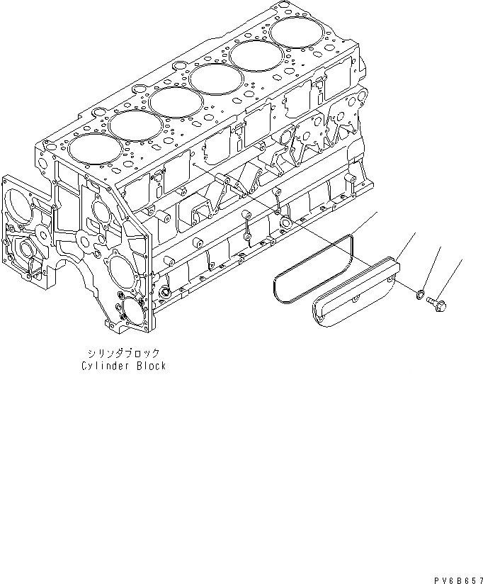 Схема запчастей Komatsu SAA6D140E-5E - КРЫШКА ТОЛКАТЕЛЕЙ КЛАПАНА ДВИГАТЕЛЬ
