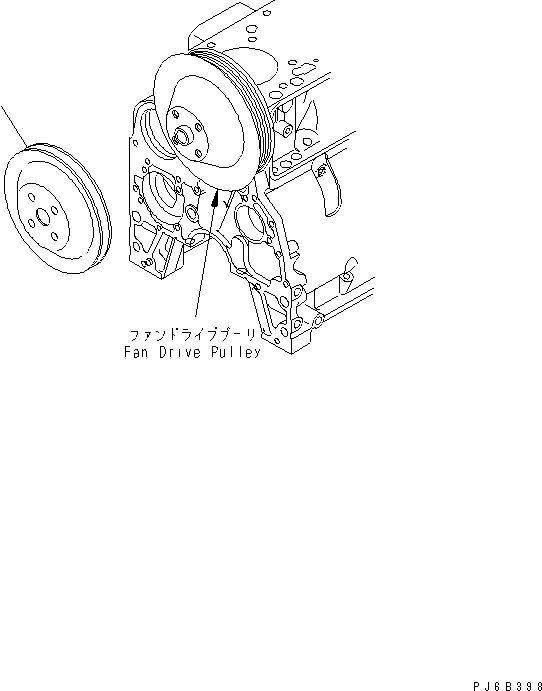 Схема запчастей Komatsu SAA6D102E-2E - АКСЕССУАРЫ ПРИВОДН. ШКИВ ДВИГАТЕЛЬ