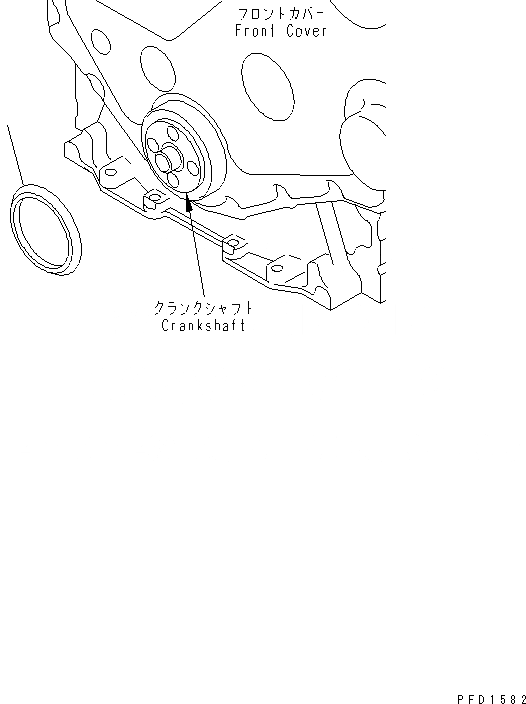 Схема запчастей Komatsu SAA6D102E-2E - ПЕРЕДН. CRANK УПЛОТНЕНИЕ - защита от мусора ДВИГАТЕЛЬ