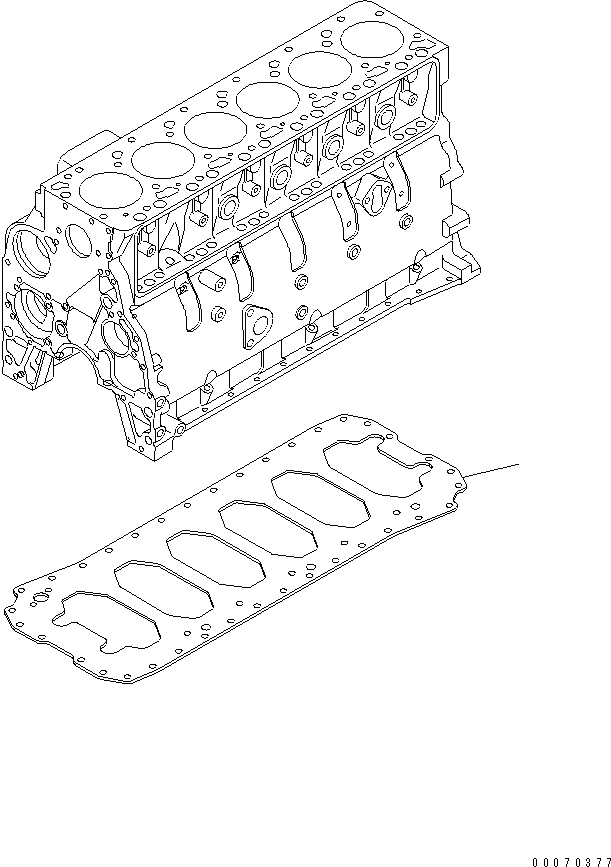 Схема запчастей Komatsu SAA6D102E-2LL - МАСЛЯНЫЙ ПОДДОН - БЛОК ЦИЛИНДРОВ STIFFENER ДВИГАТЕЛЬ