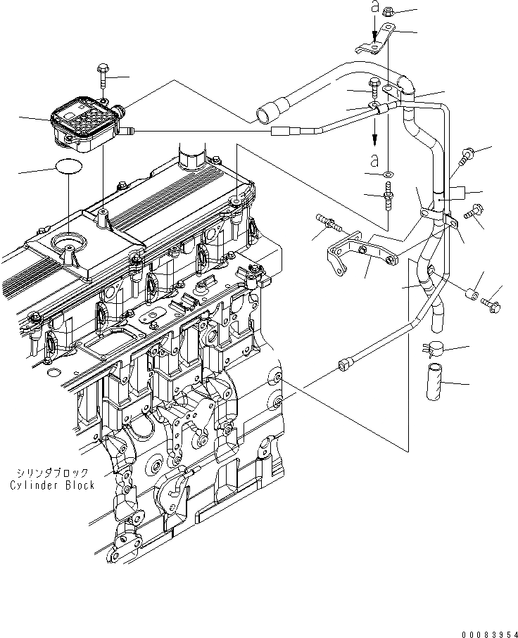 Схема запчастей Komatsu SAA6D114E-3C - CRANK КОРПУС САПУН ДВИГАТЕЛЬ