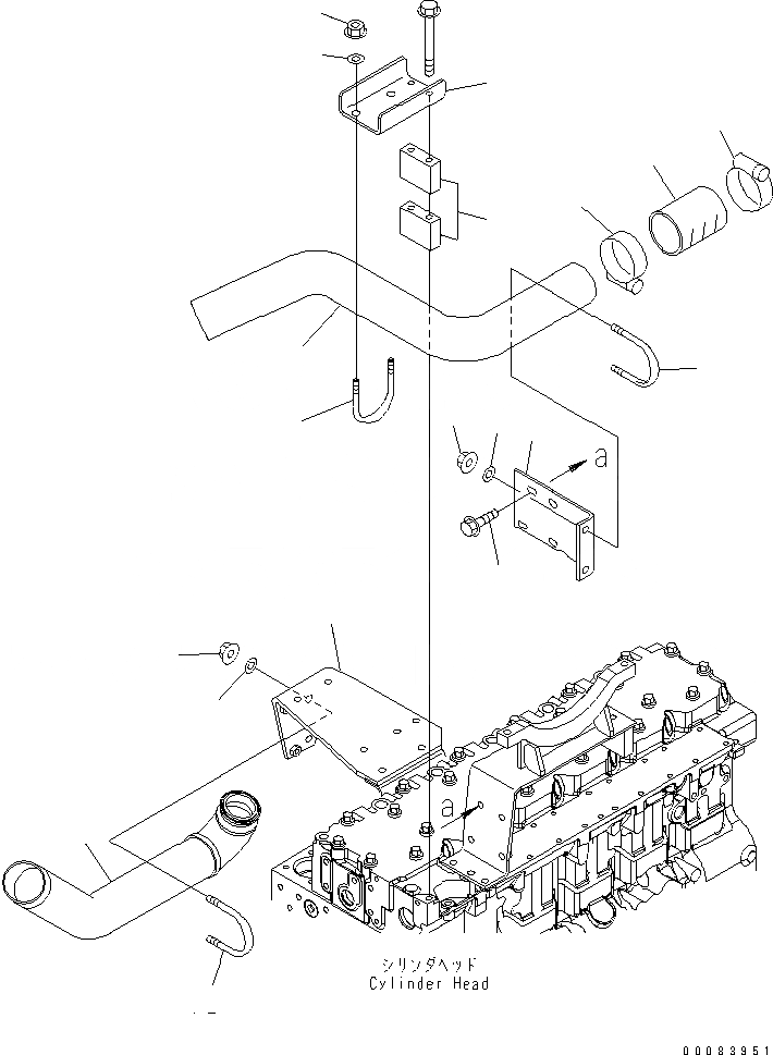 Схема запчастей Komatsu SAA6D114E-3C - ВОЗД. PIPE ДВИГАТЕЛЬ