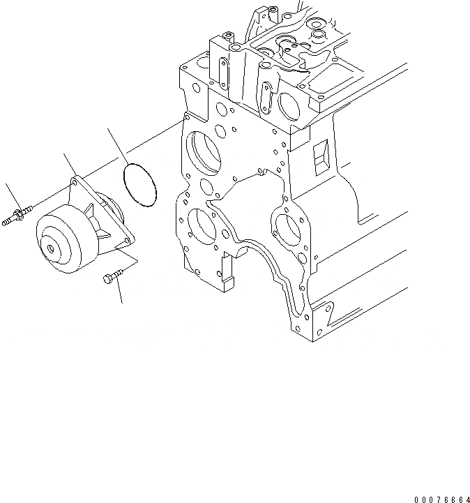 Схема запчастей Komatsu SAA6D114E-3C - ВОДЯНАЯ ПОМПА ДВИГАТЕЛЬ